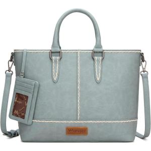 Wrangler Tote Bag for Women Top-handle Handbags Crossbody Bag with Credit Card Holder(Jean)