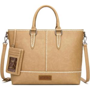 Wrangler Tote Bag for Women Top-handle Handbags Crossbody Bag with Credit Card Holder(Khaki)