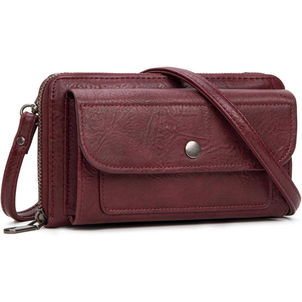 imageMontana West Crossbody Purses for Women Wristlet Wallets with Phone Pocket ampamp Credit Card SlotsBurgundy