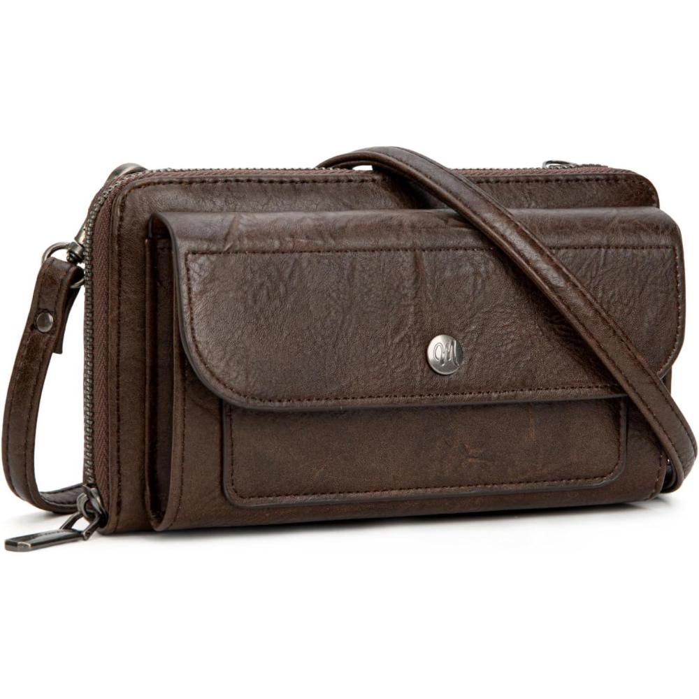 imageMontana West Crossbody Purses for Women Wristlet Wallets with Phone Pocket ampamp Credit Card SlotsDark Brown