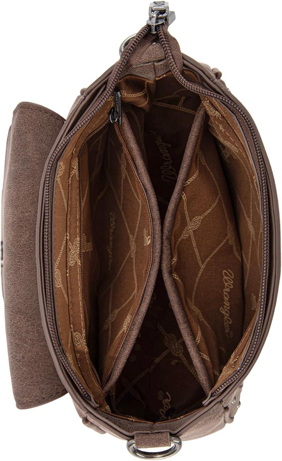imageWrangler Western Flap Crossbody Bag for Women Designer Purses Shoulder BagCoffee