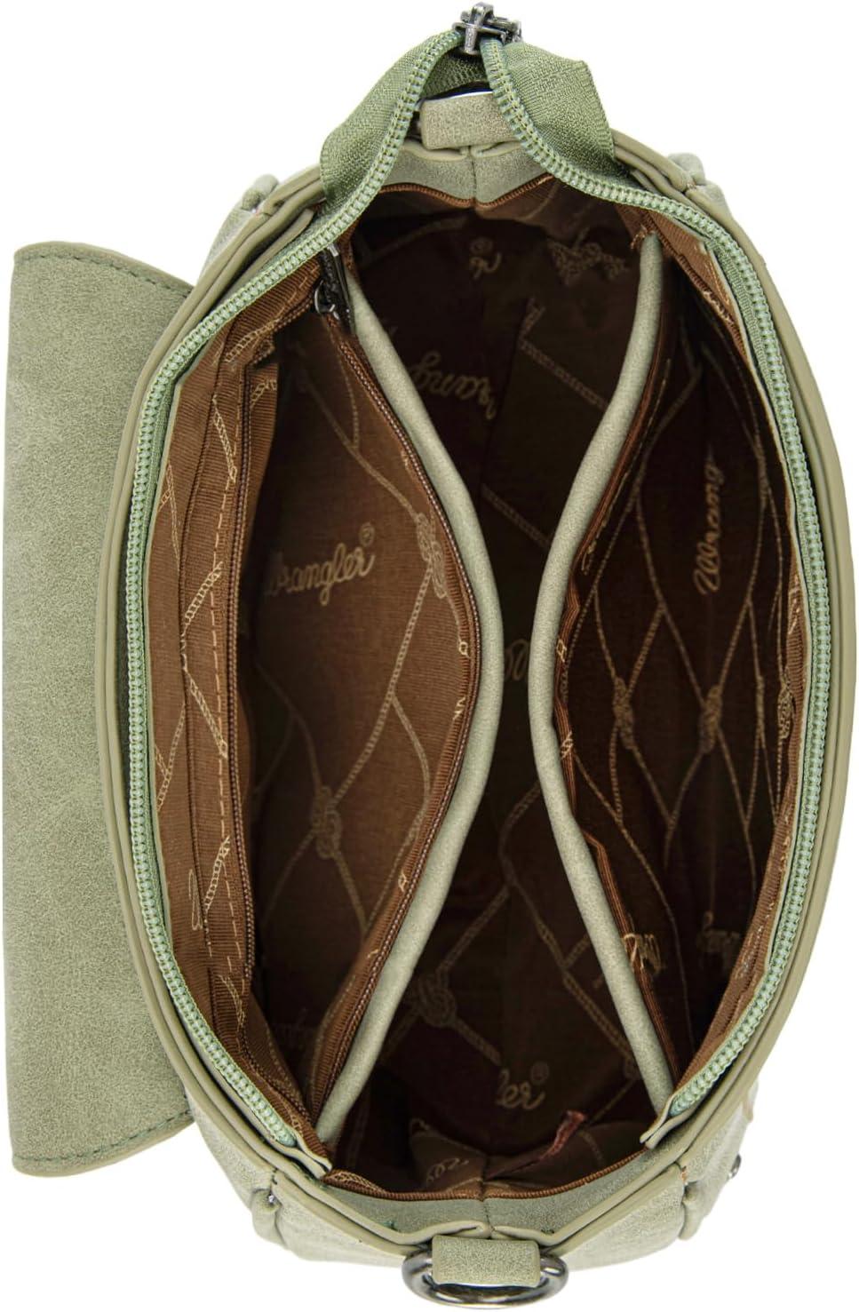 imageWrangler Western Flap Crossbody Bag for Women Designer Purses Shoulder BagGreen
