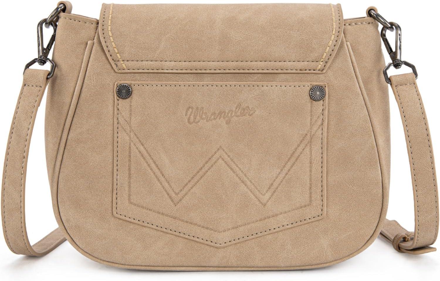 imageWrangler Western Flap Crossbody Bag for Women Designer Purses Shoulder BagTan