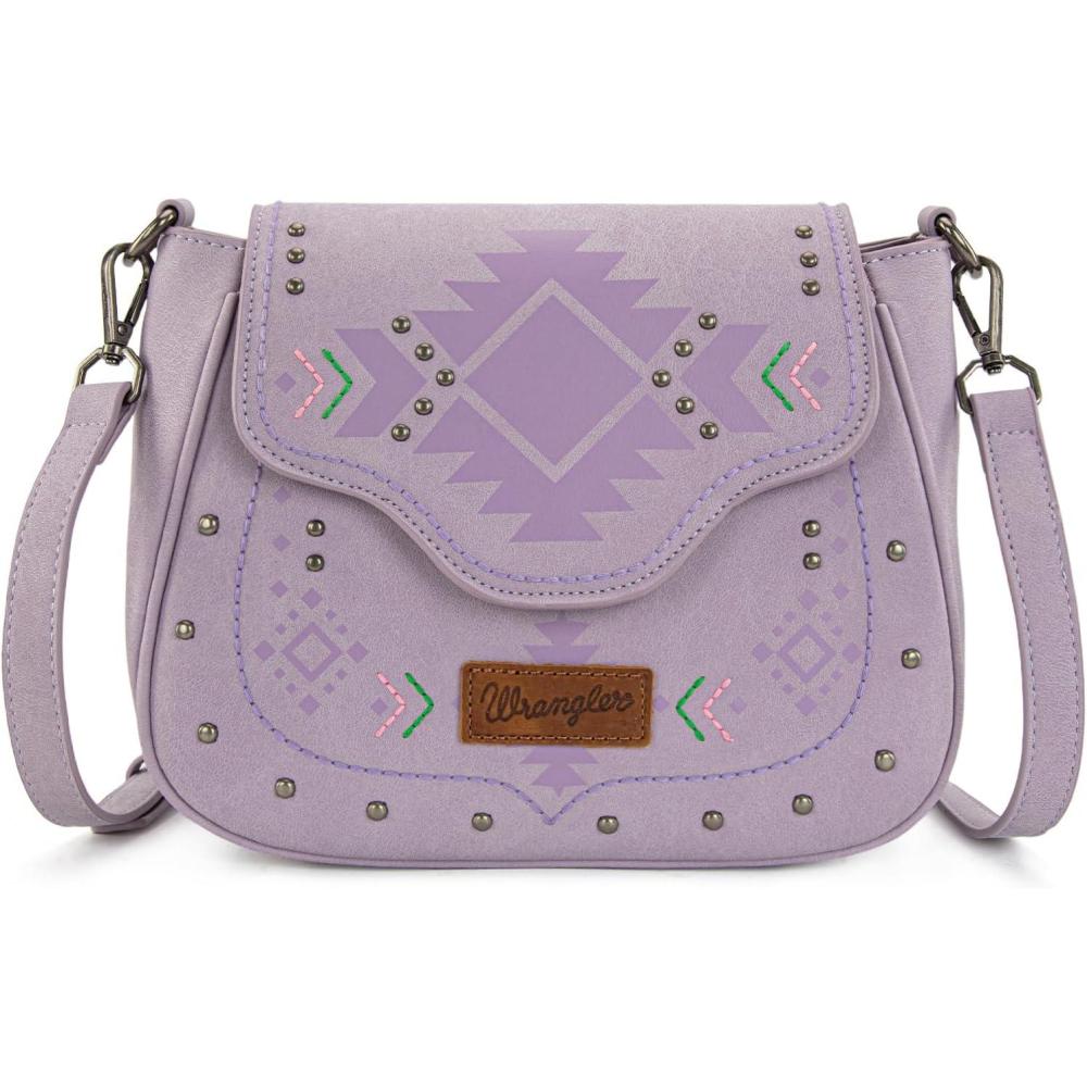 imageWrangler Western Flap Crossbody Bag for Women Designer Purses Shoulder BagPurple