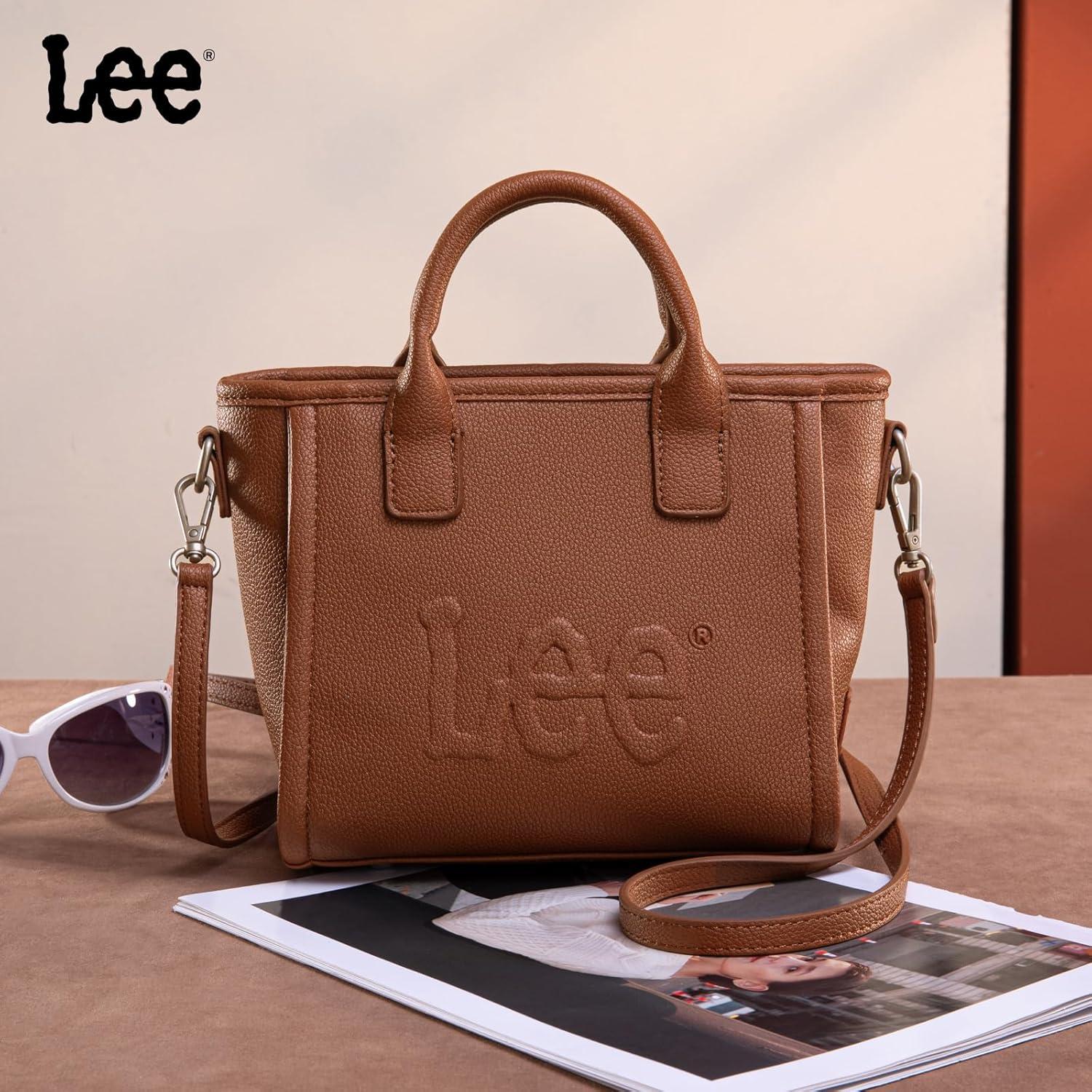 imageMontana West x Lee Small Tote Bag for Women Crossbody Purse amp Handbags with Adjustable StrapBrown
