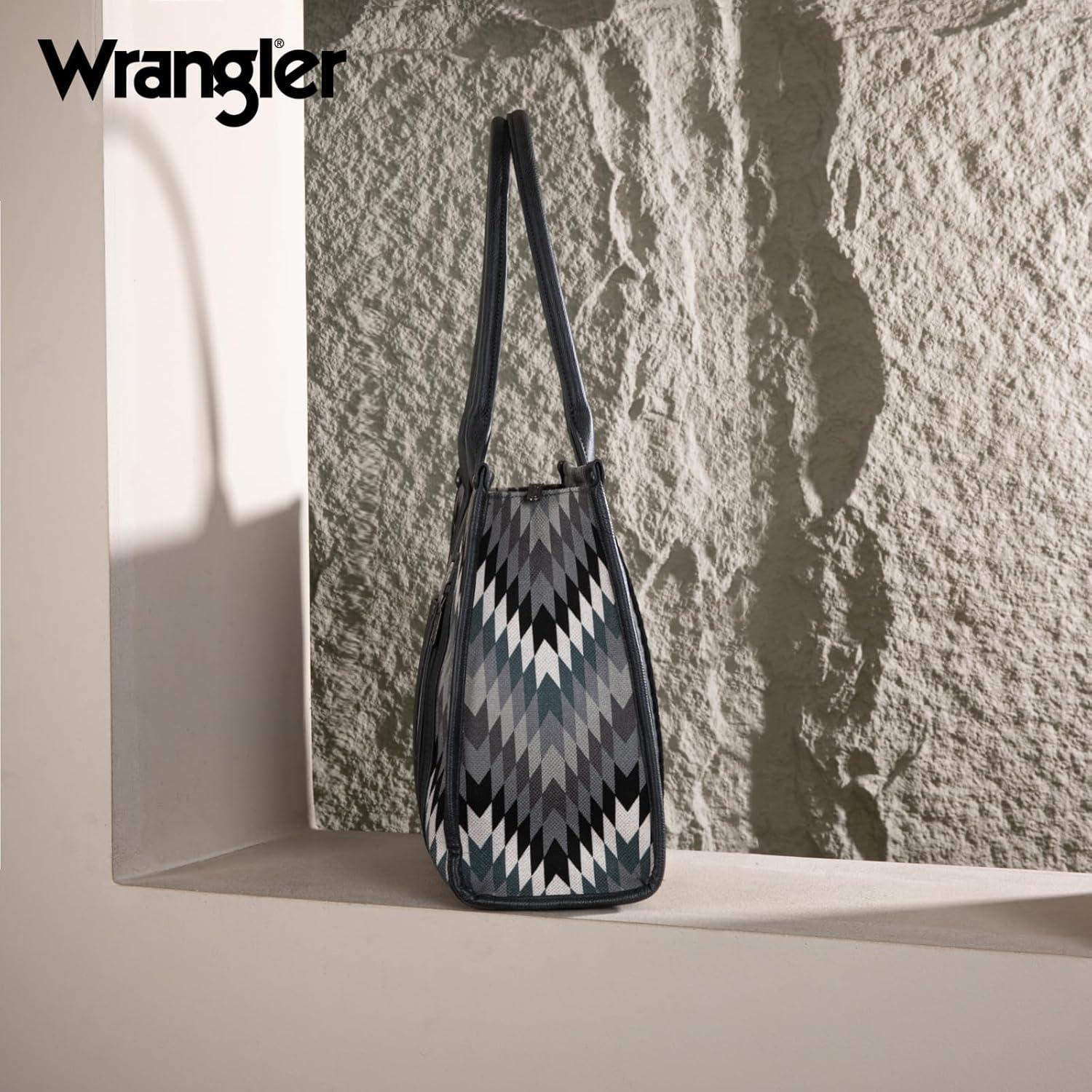 imageMontana West Wrangler Large Tote Bag for Women Work Handbags Shoulder Purses with Top Handle WesternCcanvas Cottongrey