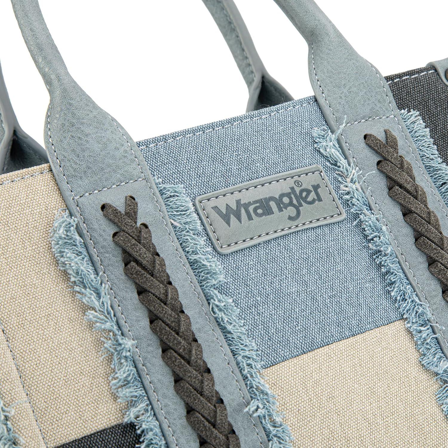 imageMontana West Wrangler Tote Bag for Women Canvas Woven Top Handle Handbags with Guitar Strap Retro Purse Boho Shoulder BagJean