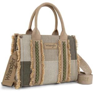 Montana West Wrangler Tote Bag for Women Canvas Woven Top Handle Handbags with Guitar Strap Retro Purse Boho Shoulder Bag(Tan)