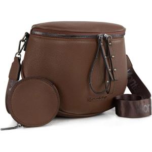 Montana West Large Crossbody Bags for Women Bum Bag Sling Purse with Adjustable Strap(Coffee)