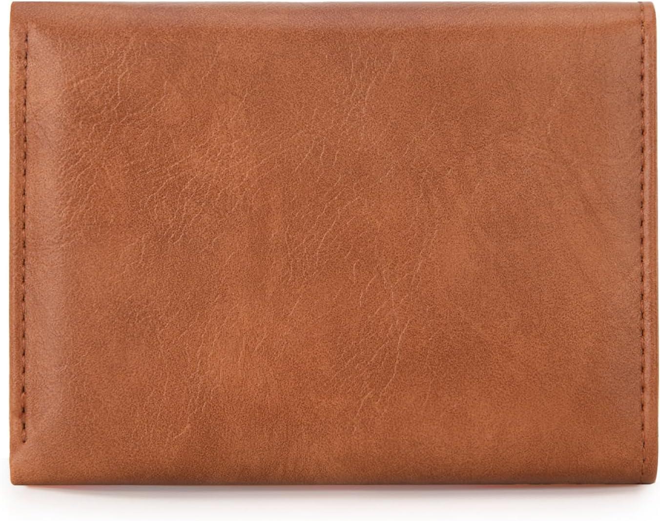 imageMontana West Small Wallets Woman RFID Blocking Wallet Trifold Pocket Wallet with ID WindowBrown