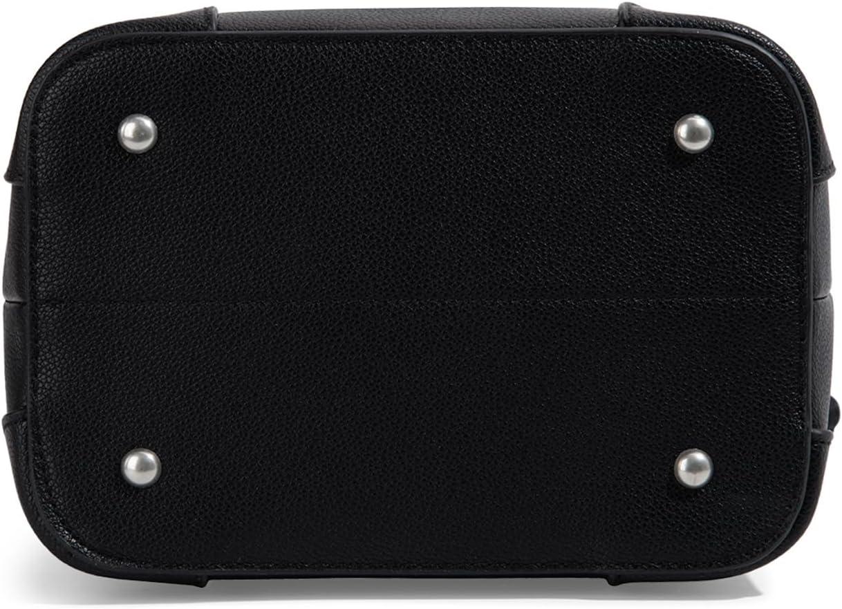 imageMontana West Lee Small Crossbody Bags for Women Drawstring Bucket Purse with Adjustable StrapBlack