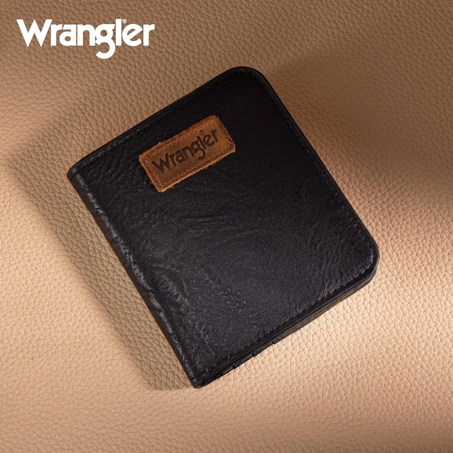 imageMontana West X Wrangler Small Wallet Women Slim Thin Wallets Card Cases Money Organizer Minimalist Pocket Wallet with RFID LiningBlack