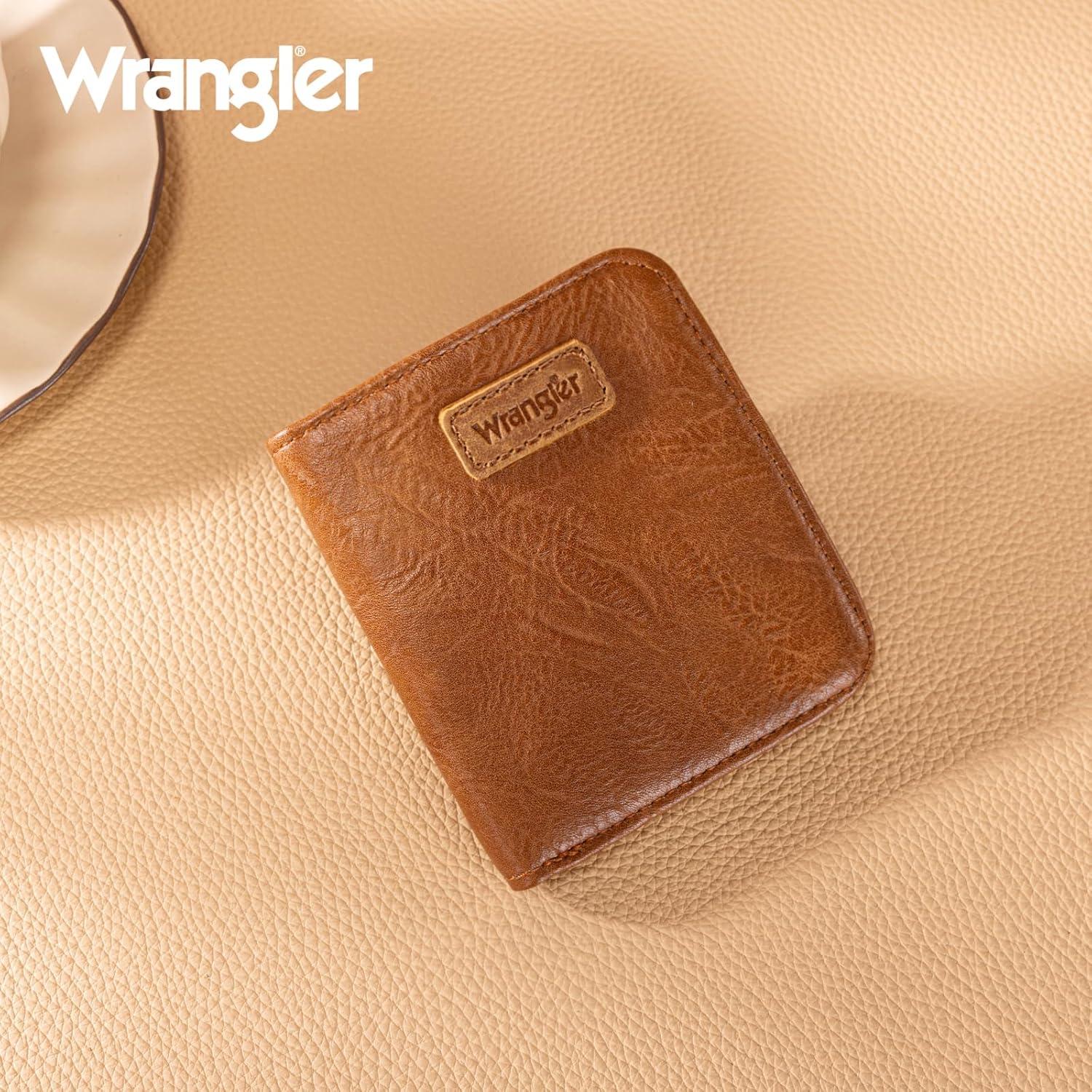 imageMontana West X Wrangler Small Wallet Women Slim Thin Wallets Card Cases Money Organizer Minimalist Pocket Wallet with RFID LiningBrown