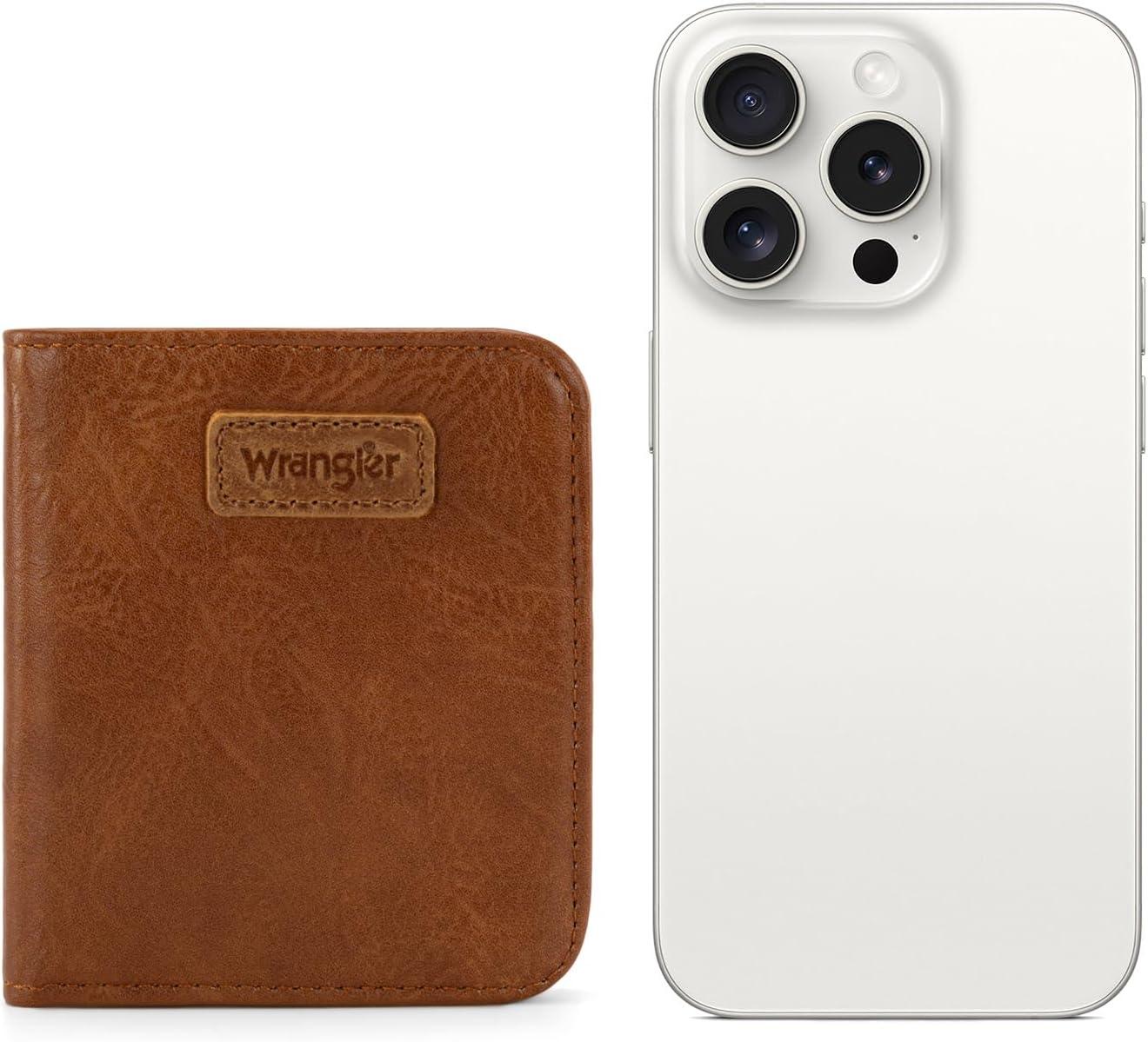 imageMontana West X Wrangler Small Wallet Women Slim Thin Wallets Card Cases Money Organizer Minimalist Pocket Wallet with RFID LiningBrown
