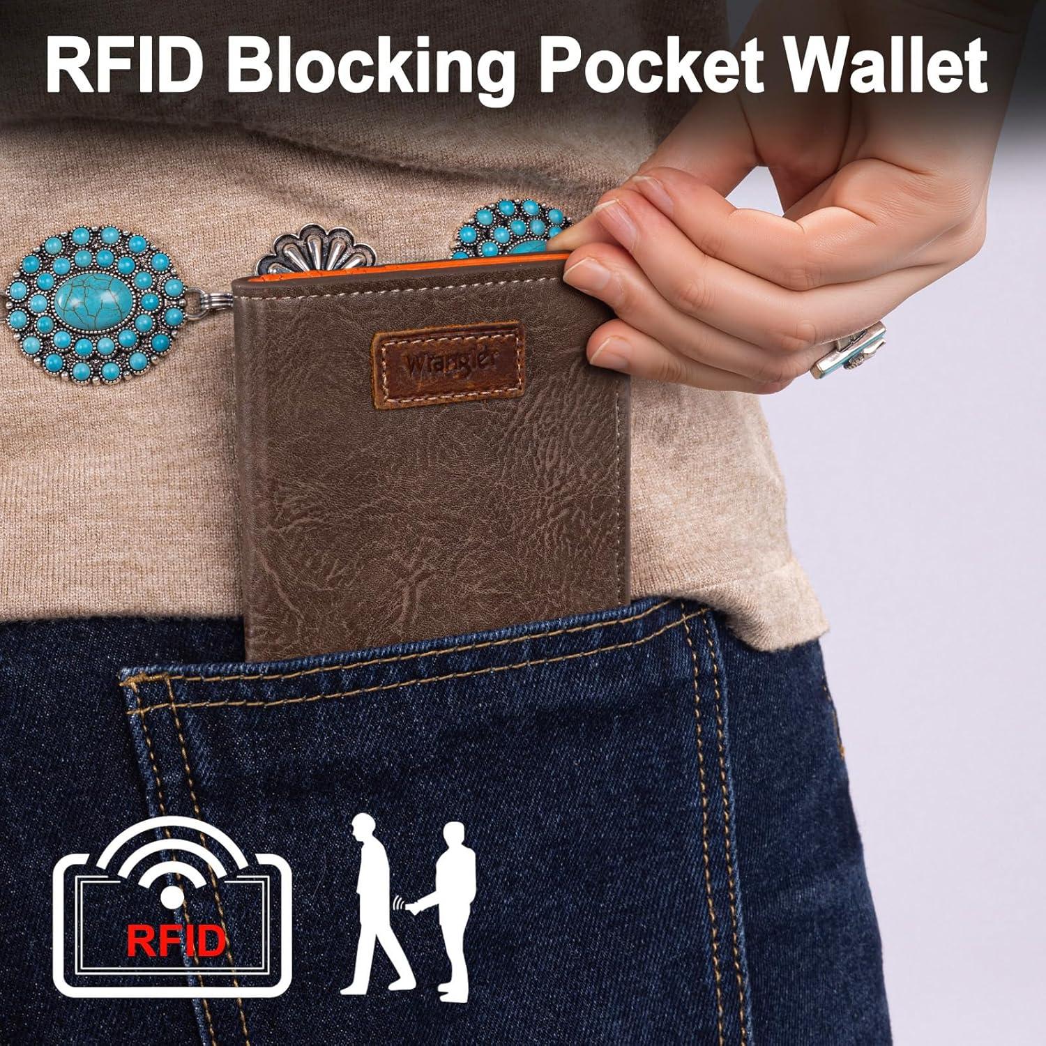 imageMontana West X Wrangler Small Wallet Women Slim Thin Wallets Card Cases Money Organizer Minimalist Pocket Wallet with RFID LiningDark Khaki