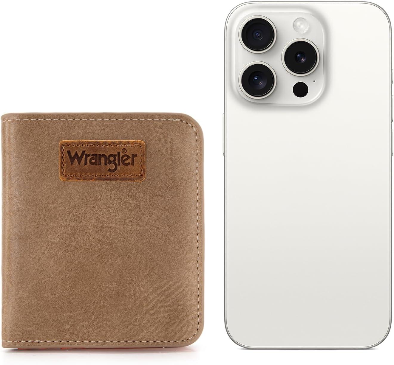 imageMontana West X Wrangler Small Wallet Women Slim Thin Wallets Card Cases Money Organizer Minimalist Pocket Wallet with RFID LiningKhaki