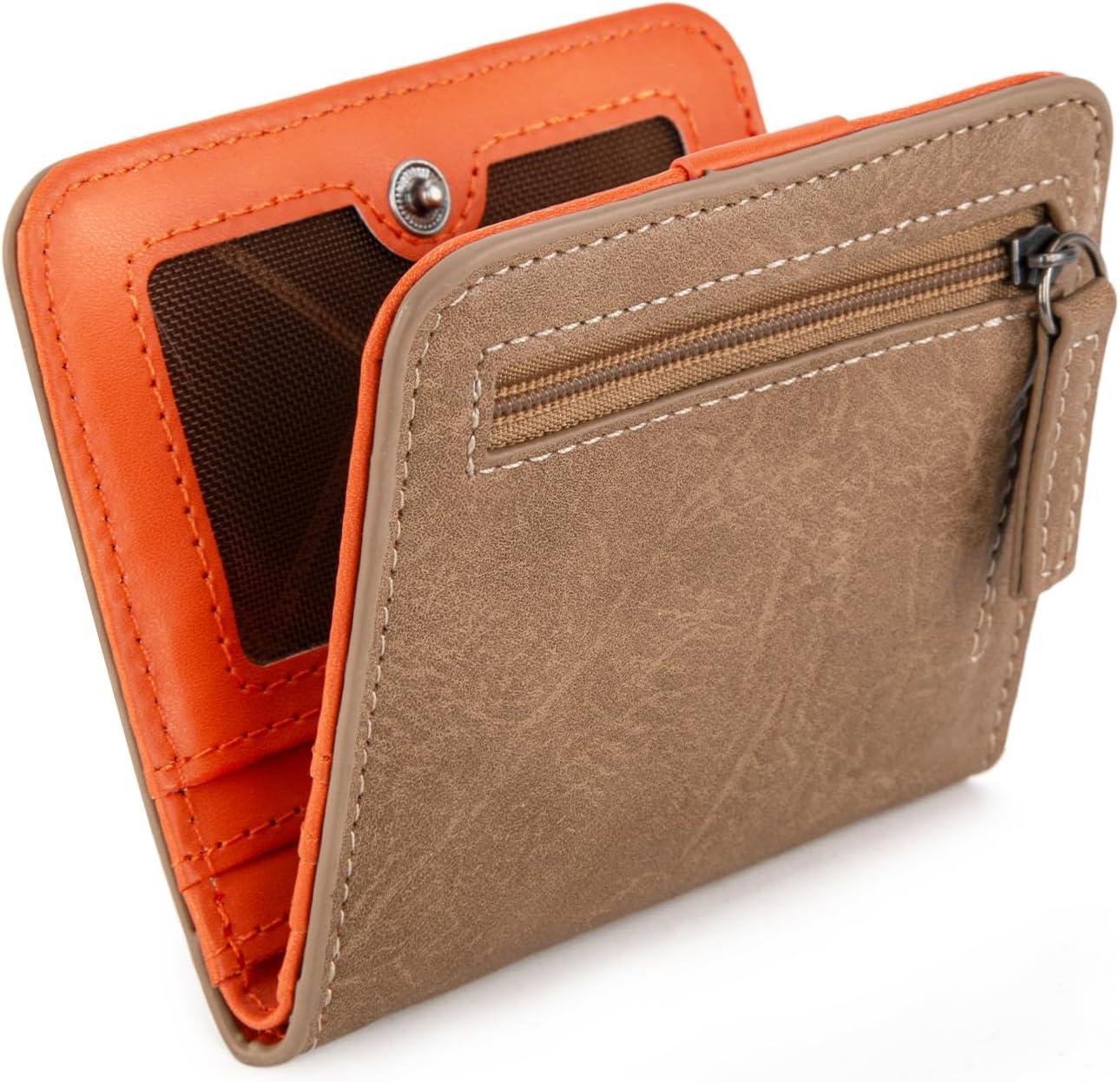 imageMontana West X Wrangler Small Wallet Women Slim Thin Wallets Card Cases Money Organizer Minimalist Pocket Wallet with RFID LiningKhaki