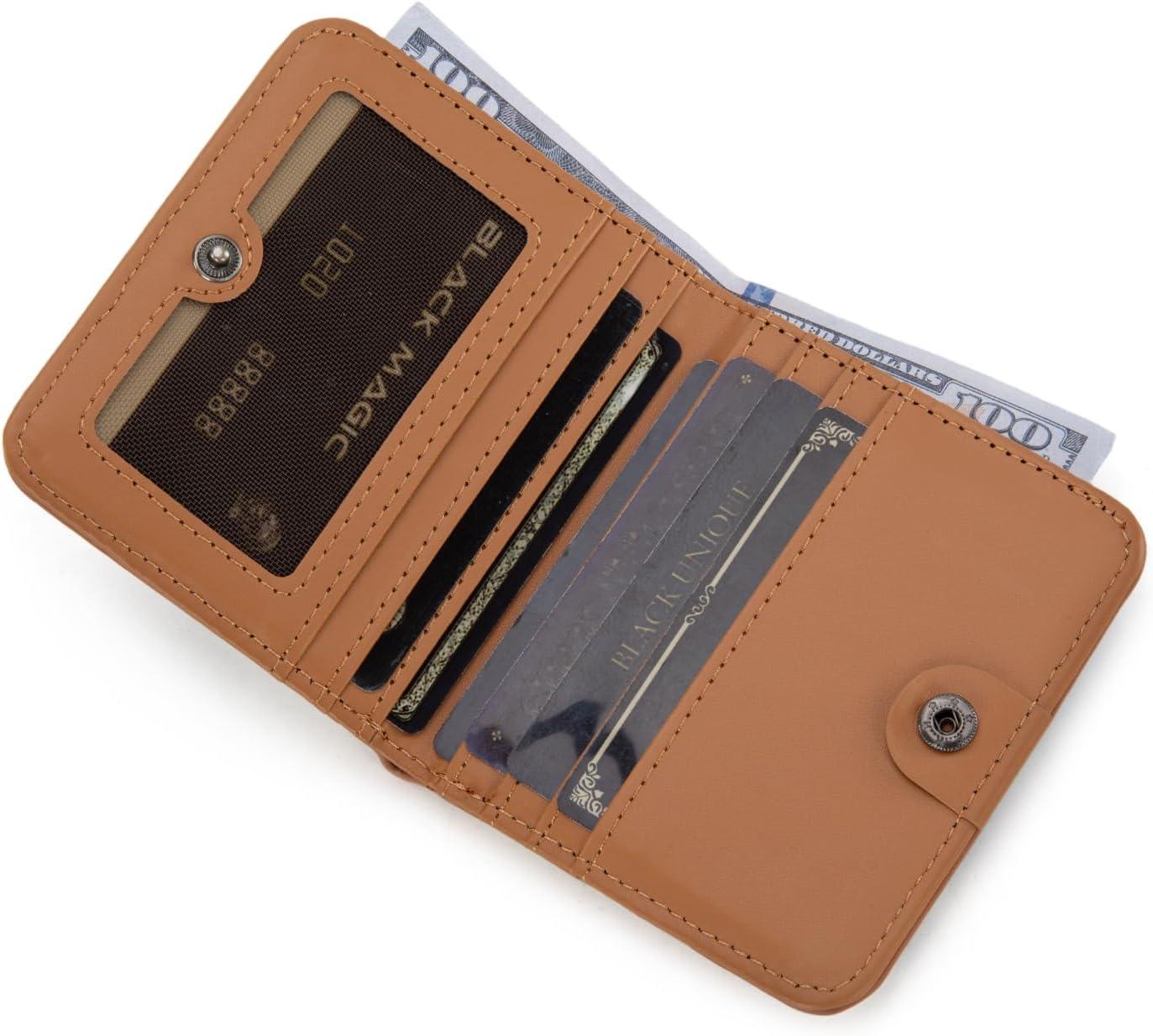 imageMontana West X Wrangler Small Wallet Women Slim Thin Wallets Card Cases Money Organizer Minimalist Pocket Wallet with RFID LiningLeopard