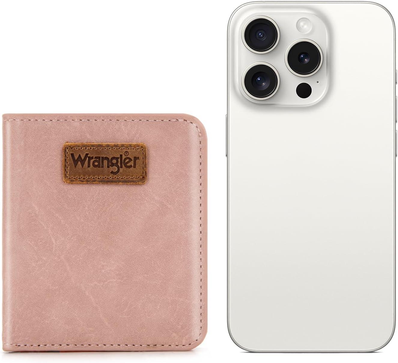 imageMontana West X Wrangler Small Wallet Women Slim Thin Wallets Card Cases Money Organizer Minimalist Pocket Wallet with RFID LiningPink