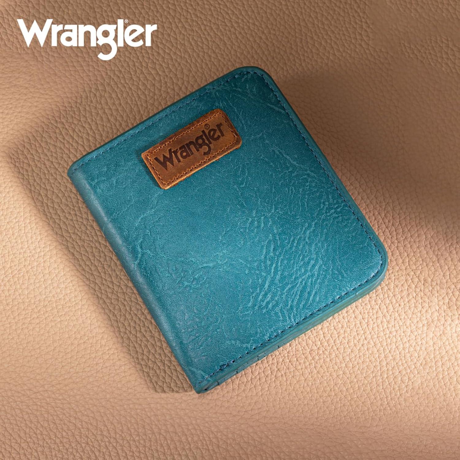 imageMontana West X Wrangler Small Wallet Women Slim Thin Wallets Card Cases Money Organizer Minimalist Pocket Wallet with RFID LiningTurquoise