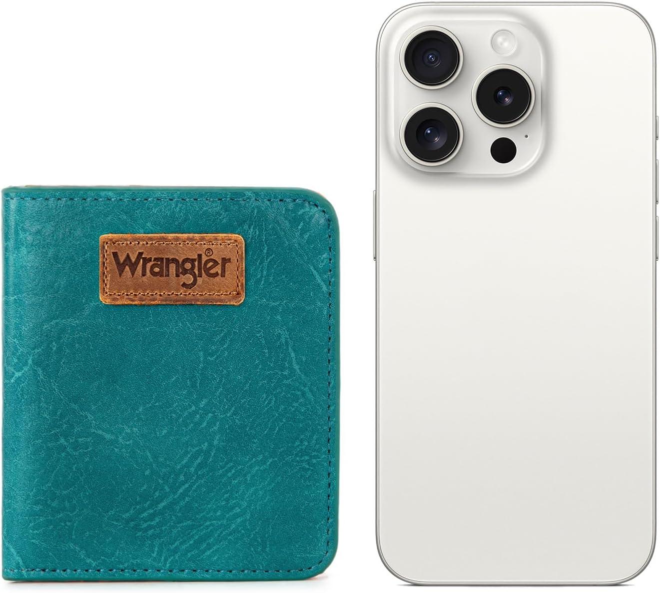 imageMontana West X Wrangler Small Wallet Women Slim Thin Wallets Card Cases Money Organizer Minimalist Pocket Wallet with RFID LiningTurquoise