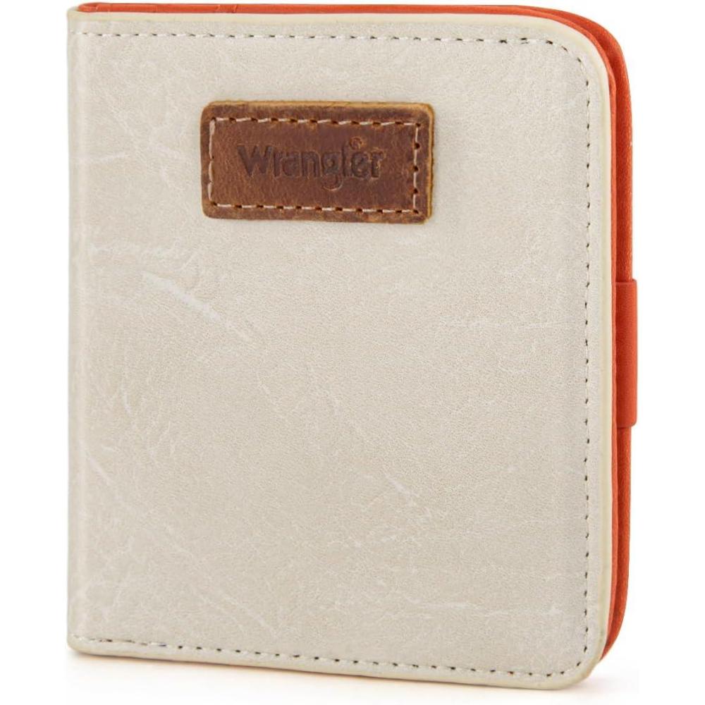 imageMontana West X Wrangler Small Wallet Women Slim Thin Wallets Card Cases Money Organizer Minimalist Pocket Wallet with RFID LiningBeige