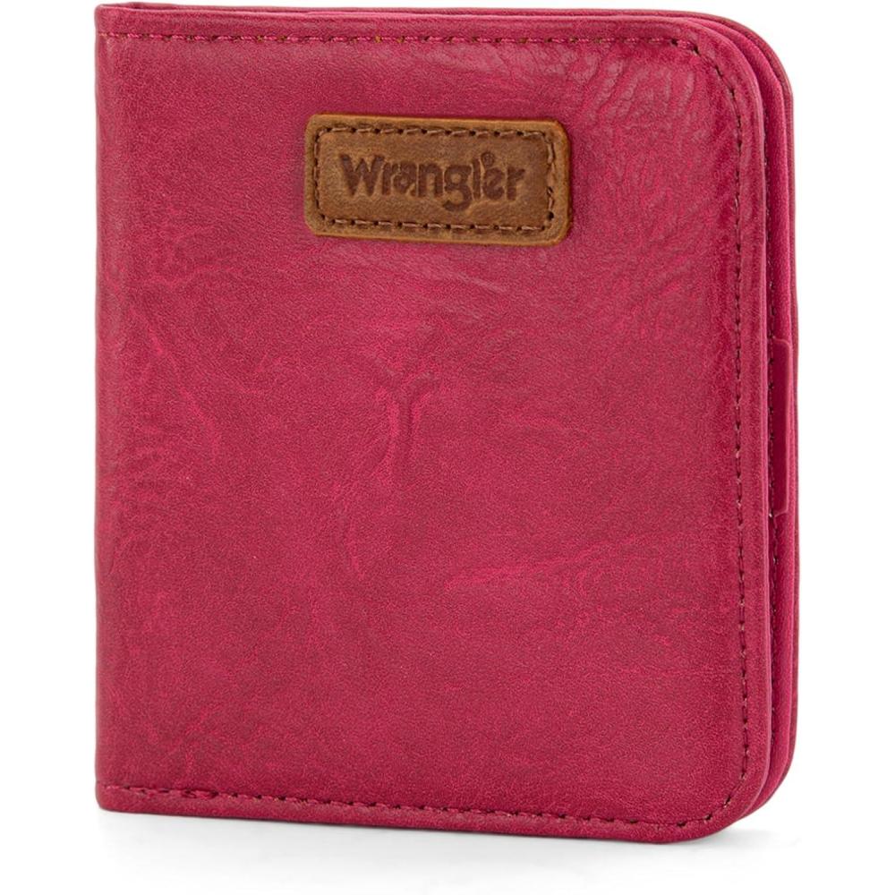 imageMontana West X Wrangler Small Wallet Women Slim Thin Wallets Card Cases Money Organizer Minimalist Pocket Wallet with RFID LiningHot Pink