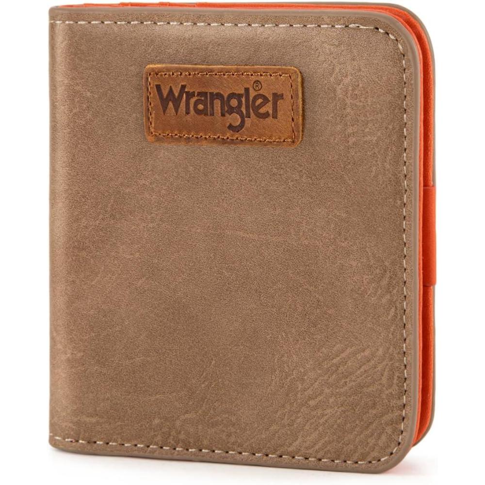 imageMontana West X Wrangler Small Wallet Women Slim Thin Wallets Card Cases Money Organizer Minimalist Pocket Wallet with RFID LiningKhaki