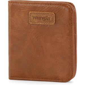 Montana West X Wrangler Small Wallet Women Slim Thin Wallets Card Cases Money Organizer Minimalist Pocket Wallet with RFID Lining(Brown)