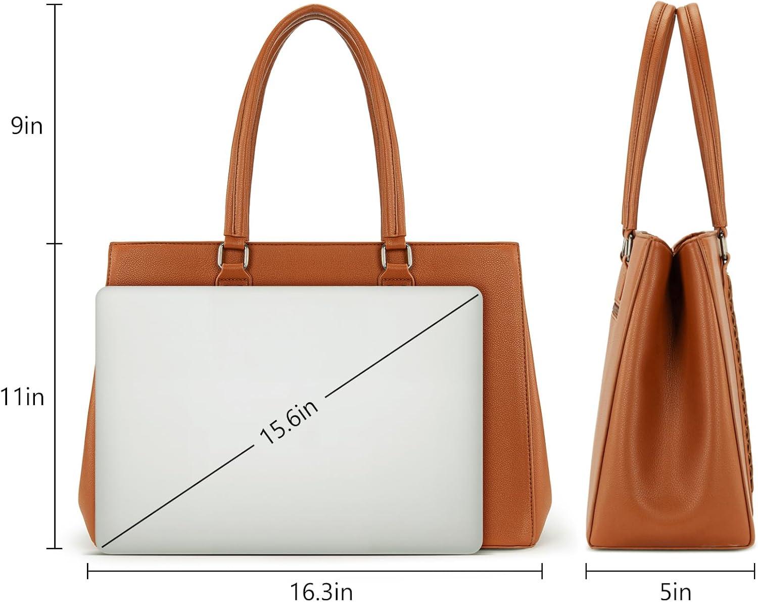 imageMontana West Wrangler Laptop Tote Bag for Women 156 Inch Computer Bag for Work Large Double Compartment Purse and HandbagBrown