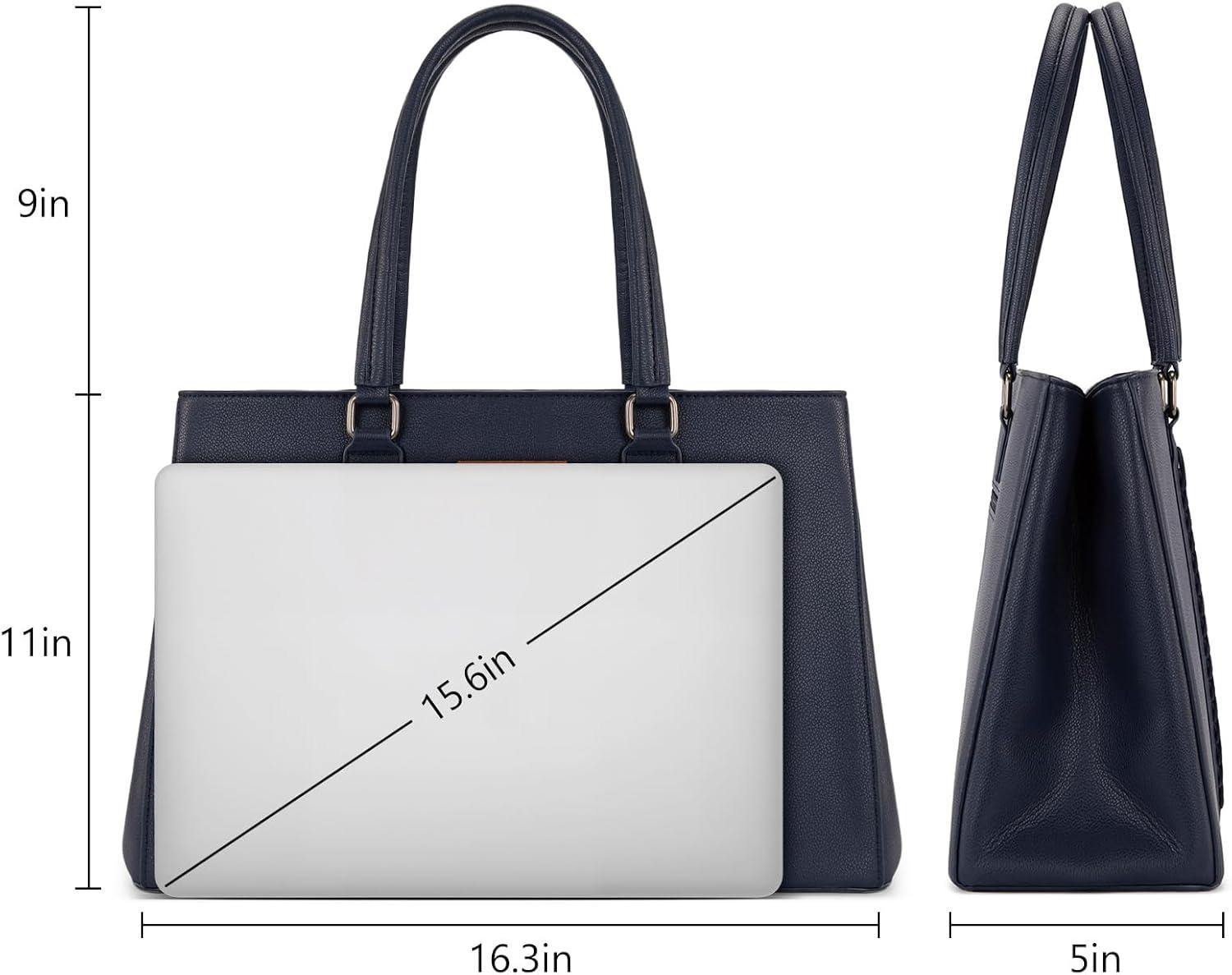 imageMontana West Wrangler Laptop Tote Bag for Women 156 Inch Computer Bag for Work Large Double Compartment Purse and HandbagNavy Blue