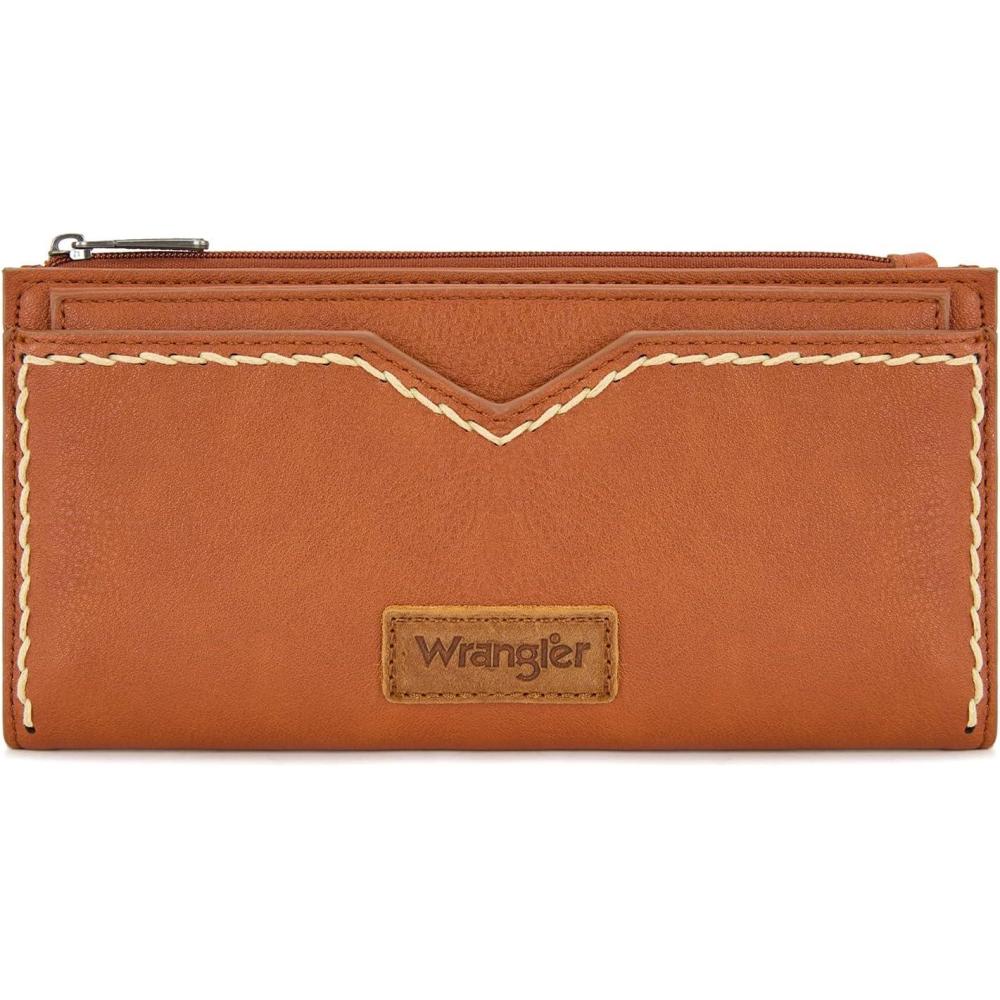 imageMontana West Wrangler Womens Wallets Bifold RFID Blocking Wallets for Women Clutch Crdeit Card Holder with Zipper Coin Pockets Turquoise WG377W213TQBrown