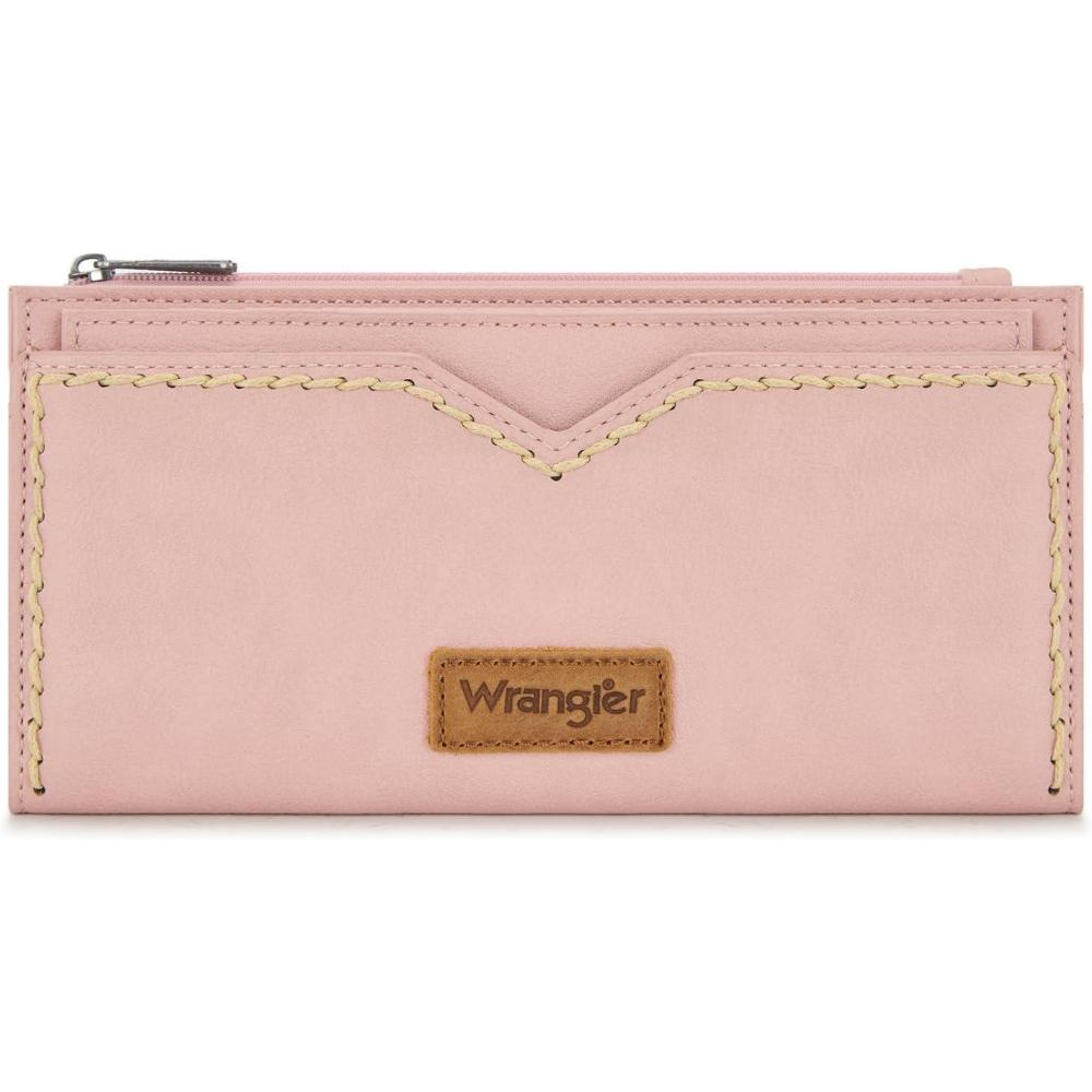 imageMontana West Wrangler Womens Wallets Bifold RFID Blocking Wallets for Women Clutch Crdeit Card Holder with Zipper Coin Pockets Turquoise WG377W213TQPink