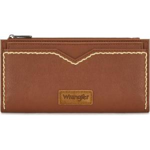 Montana West Wrangler Women’s Wallets Bifold RFID Blocking Wallets for Women Clutch Crdeit Card Holder with Zipper Coin Pockets Turquoise WG377-W213TQ(Coffee)