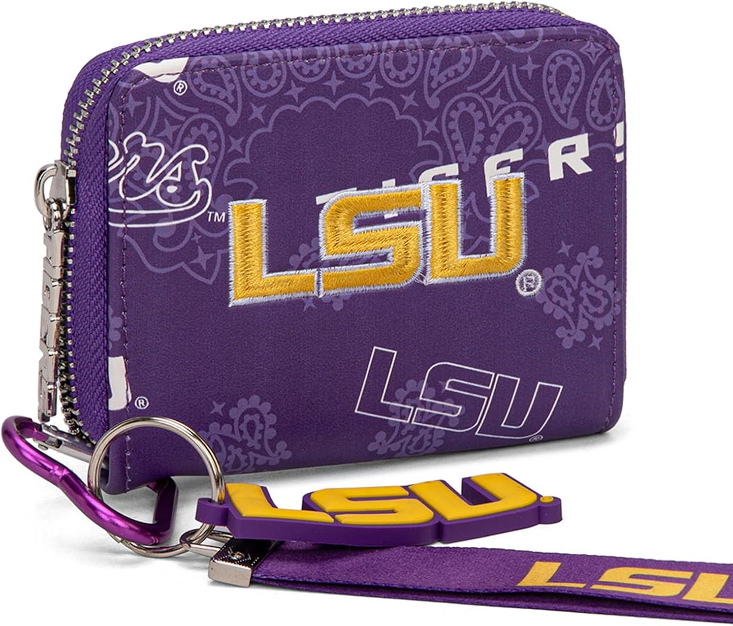 imageFighting Tigers Clear Bag for Stadium Events Clear Purse with Removable Strap for ConcertsZip Around Small Wallet Bundle