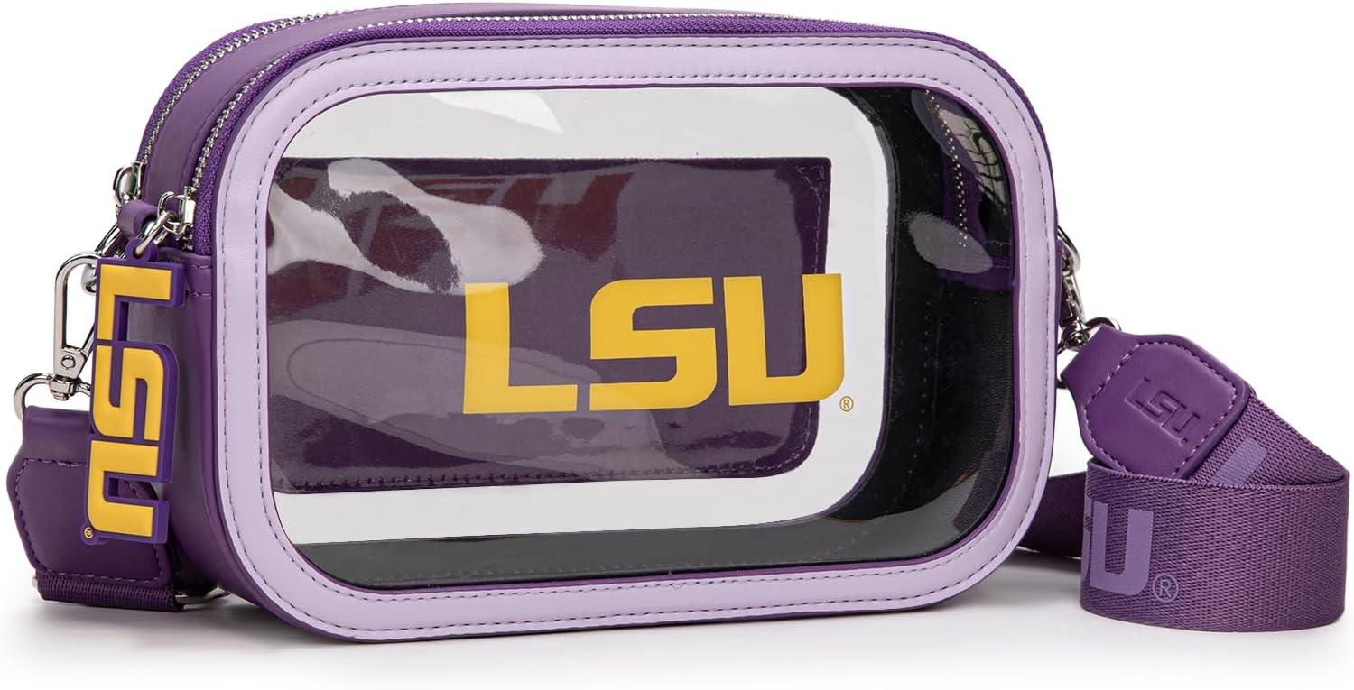 imageFighting Tigers Clear Bag for Stadium Events Clear Purse with Removable Strap for ConcertsZip Around Small Wallet Bundle