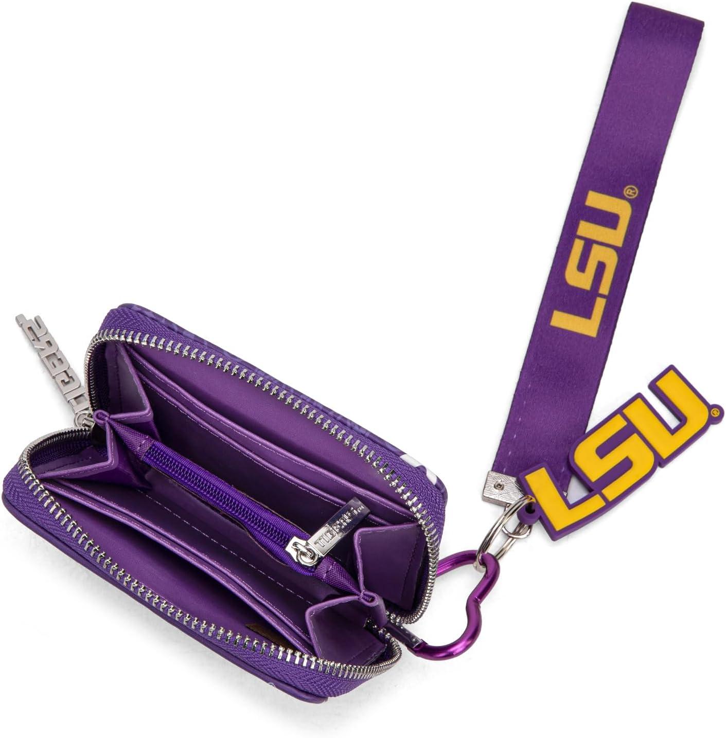 imageFighting Tigers Clear Bag for Stadium Events Clear Purse with Removable Strap for ConcertsZip Around Small Wallet Bundle