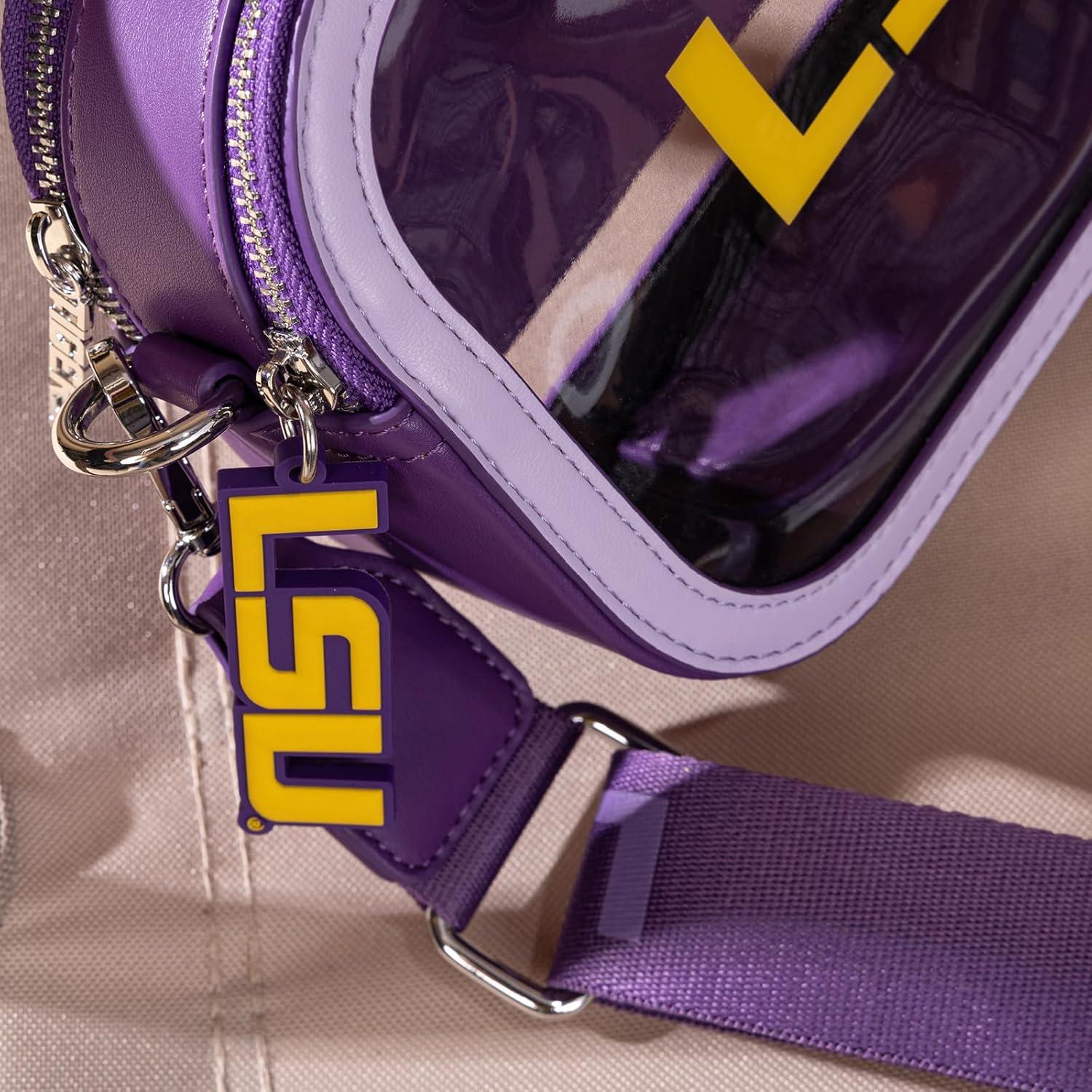 imageFighting Tigers Clear Bag for Stadium Events Clear Purse with Removable Strap for ConcertsZip Around Small Wallet Bundle