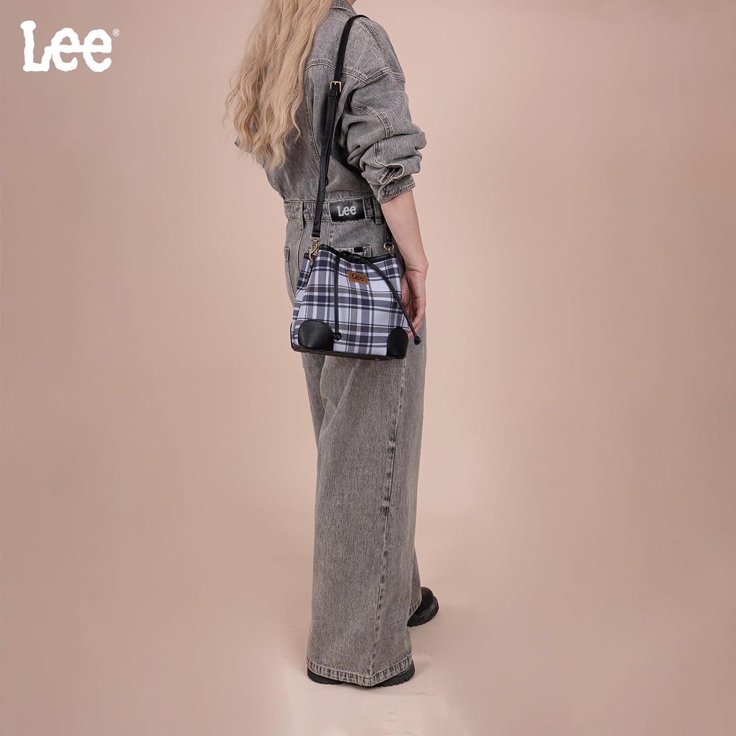 imageLee Tote amp Bucket Bag Combo Minimalist Vegan Leather amp Plaid Duo for Everyday Style