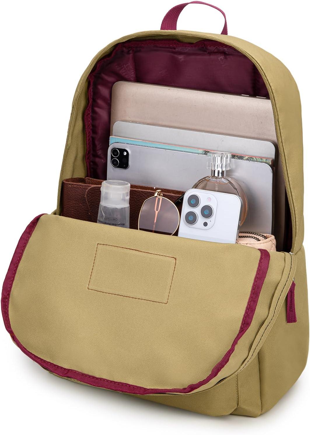 imageMontana West Backpack for Women Men 2 PCS Lightweight College Bookbags Casual Daypack Backpacks for Commute amp TravelBlack Khaki