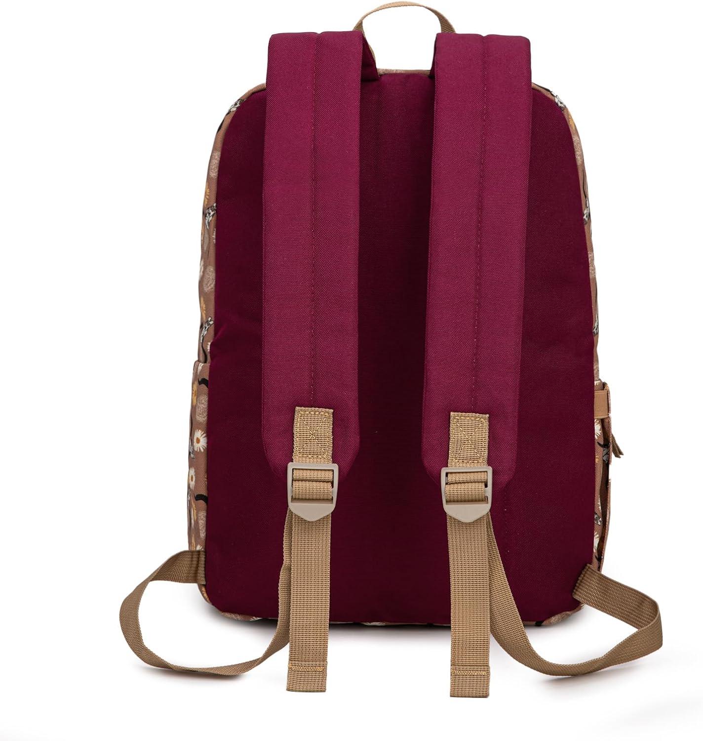 imageMontana West Backpack for Women Men 2 PCS Lightweight College Bookbags Casual Daypack Backpacks for Commute amp TravelWestern Brown