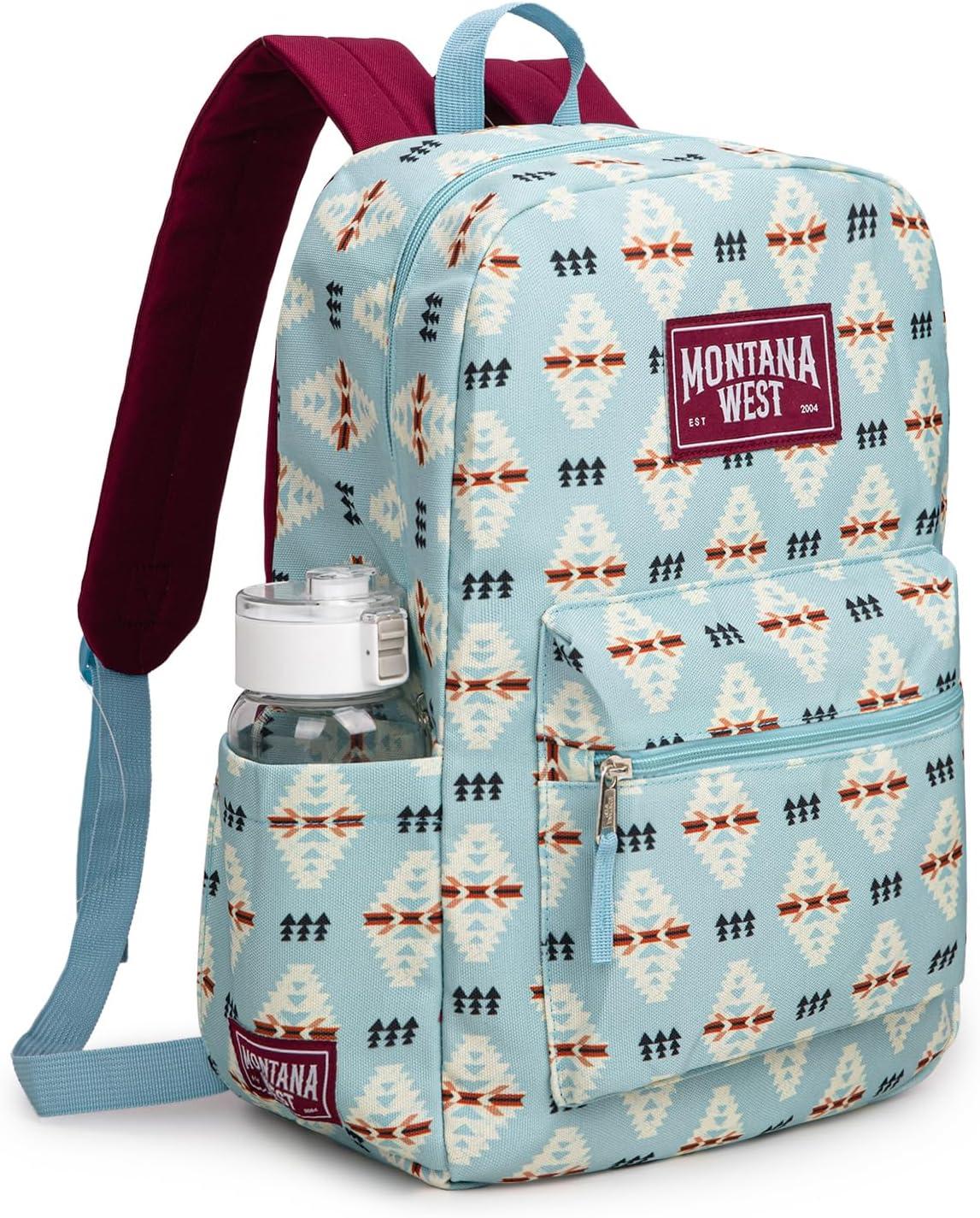 imageMontana West Backpack for Women Men 2 PCS Lightweight College Bookbags Casual Daypack Backpacks for Commute amp TravelWestern Jean