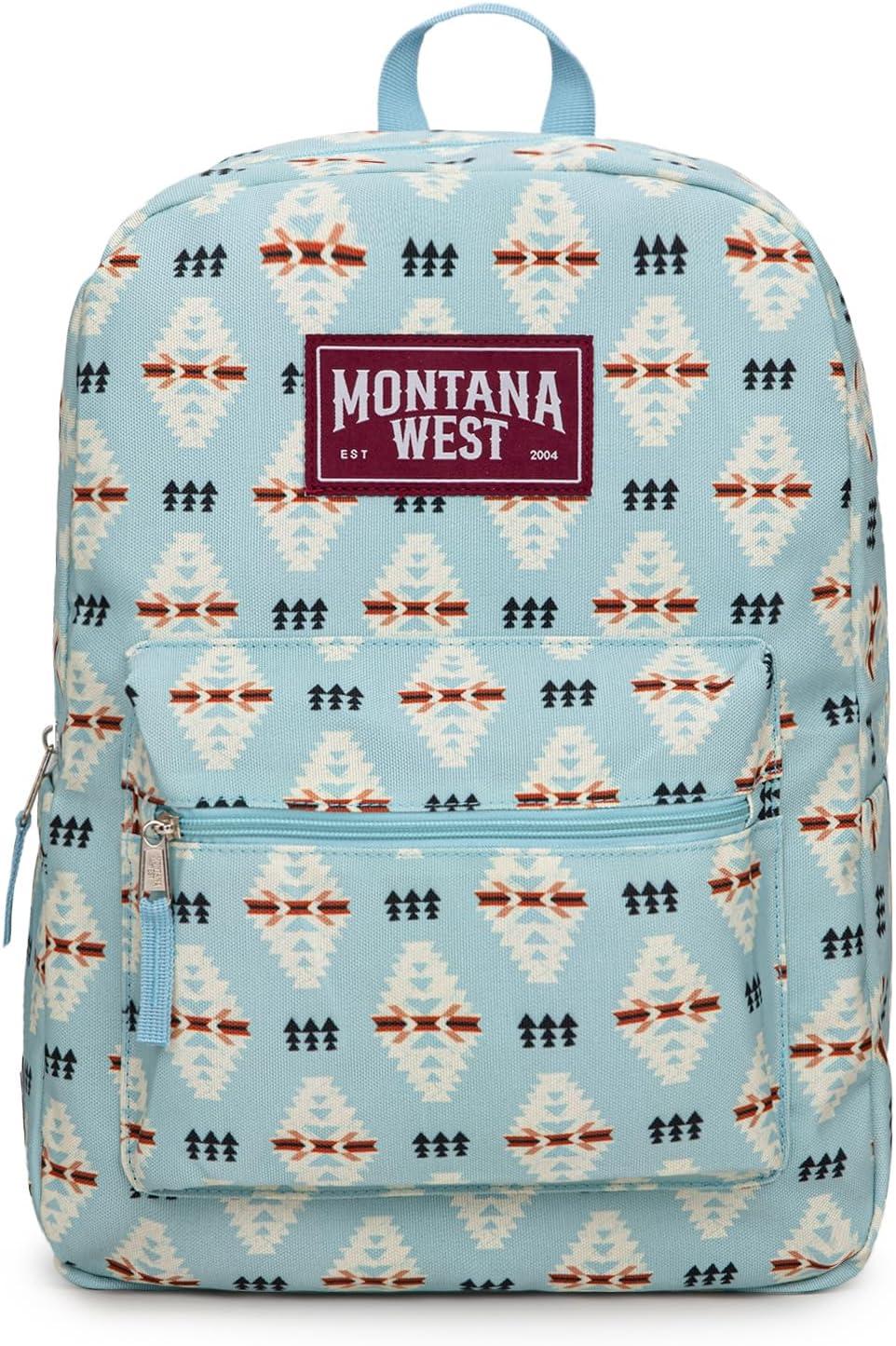 imageMontana West Backpack for Women Men 2 PCS Lightweight College Bookbags Casual Daypack Backpacks for Commute amp TravelWestern Jean