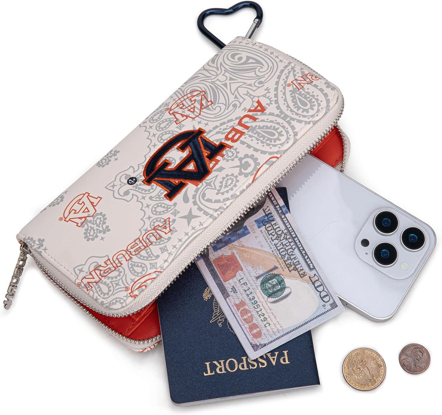 imageMontana West NCAA Team Officially Licensed Wristlet Purse for Women Stadium Wristlet Clutch with Keychain Small Game DayAfukhaki