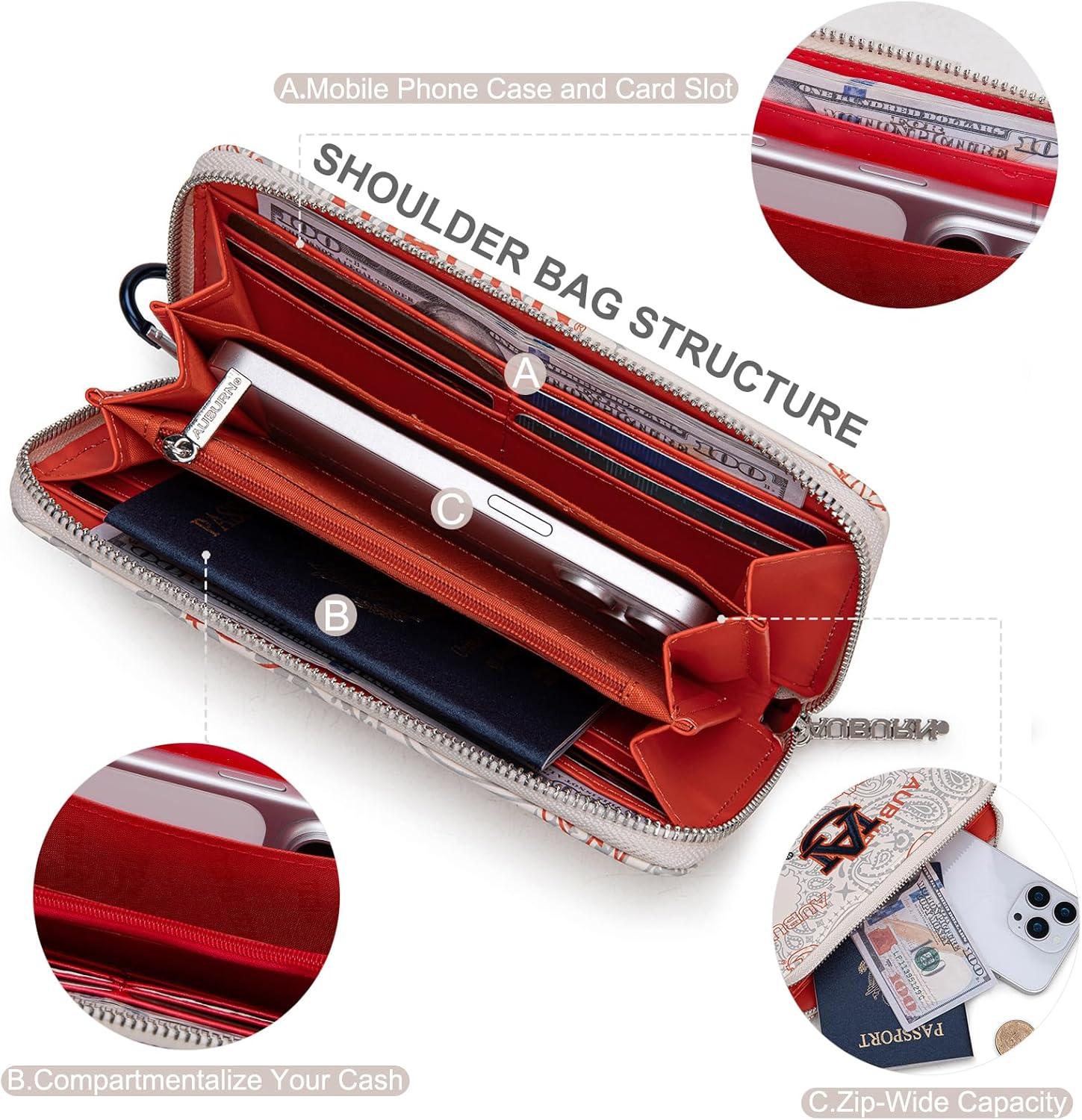 imageMontana West NCAA Team Officially Licensed Wristlet Purse for Women Stadium Wristlet Clutch with Keychain Small Game DayAfukhaki