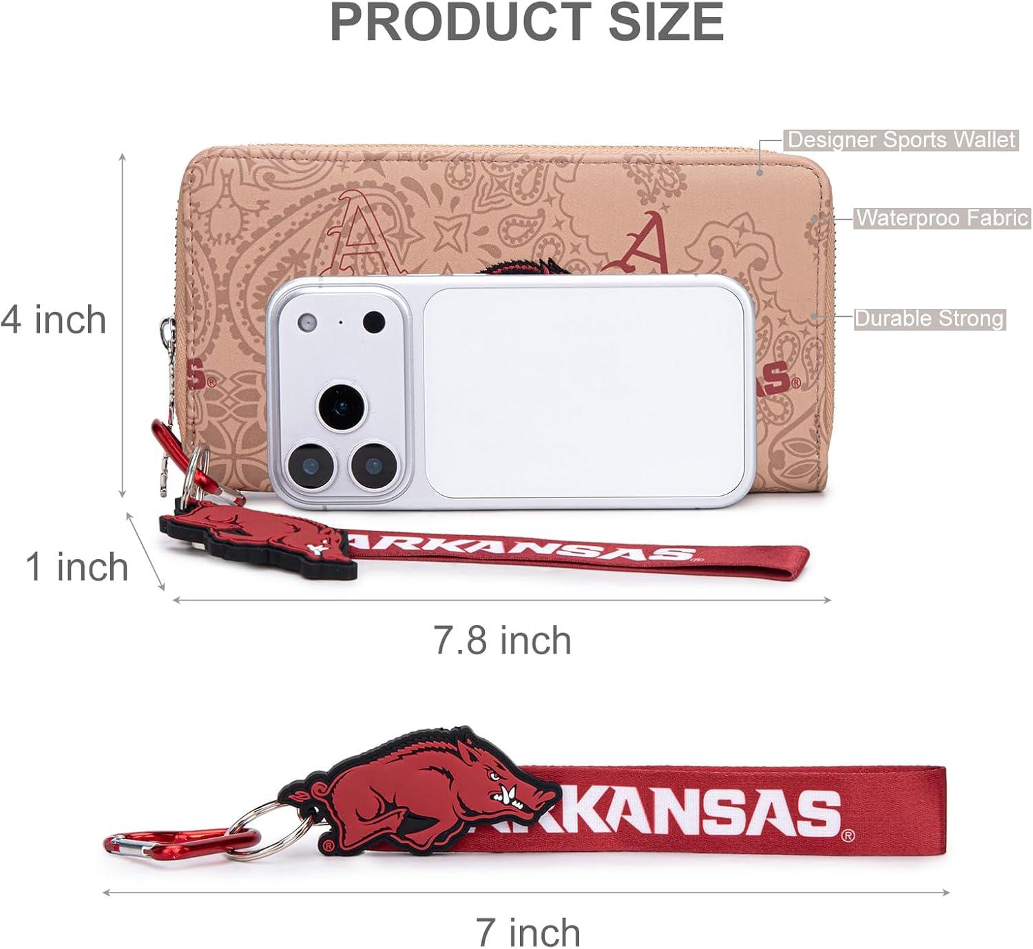 imageMontana West NCAA Team Officially Licensed Wristlet Purse for Women Stadium Wristlet Clutch with Keychain Small Game DayAfured