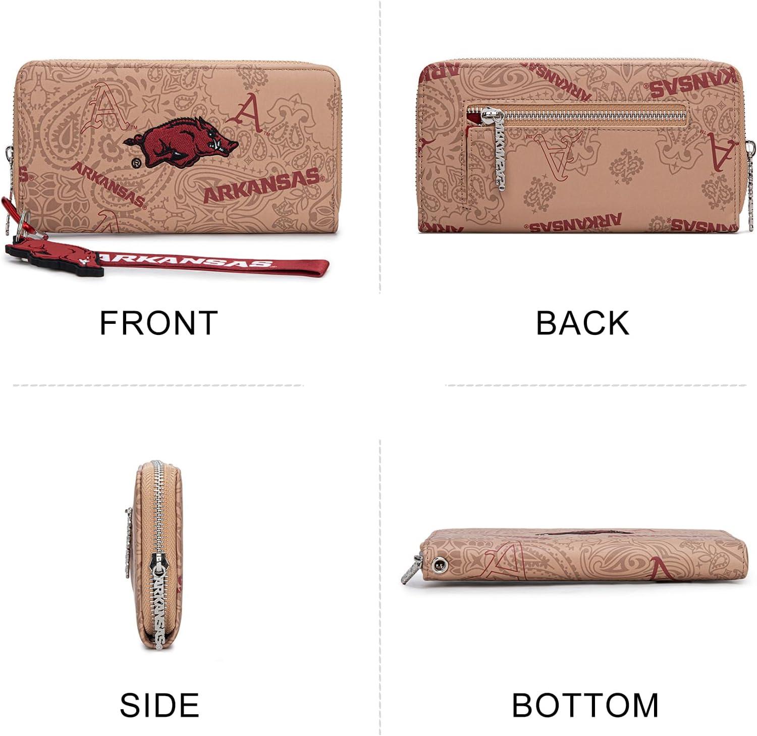 imageMontana West NCAA Team Officially Licensed Wristlet Purse for Women Stadium Wristlet Clutch with Keychain Small Game DayAfured
