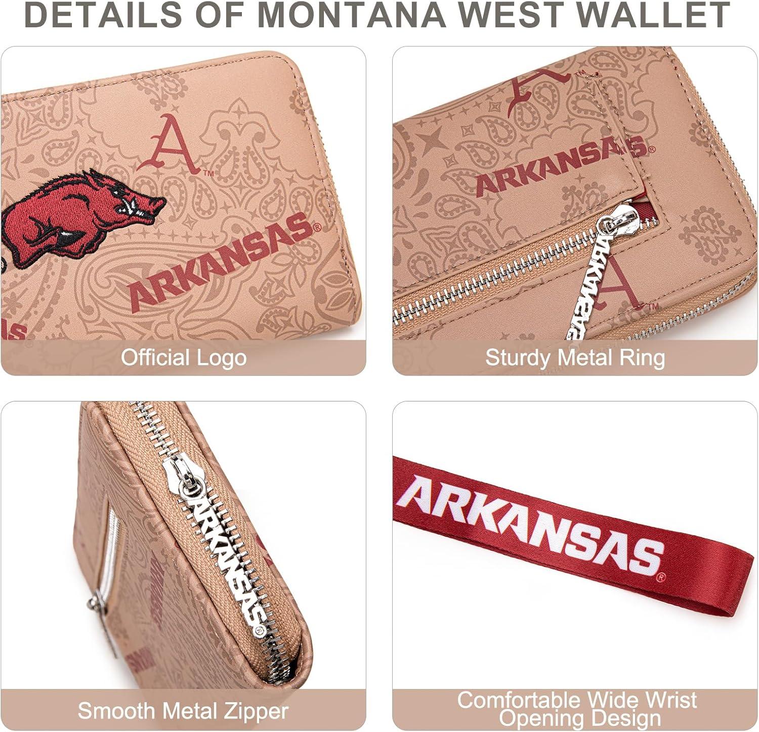 imageMontana West NCAA Team Officially Licensed Wristlet Purse for Women Stadium Wristlet Clutch with Keychain Small Game DayAfured