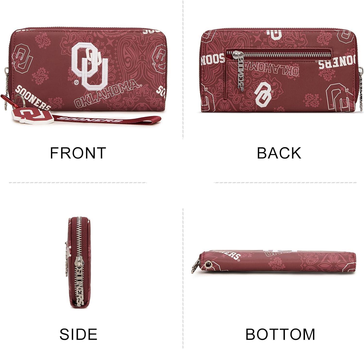imageMontana West NCAA Team Officially Licensed Wristlet Purse for Women Stadium Wristlet Clutch with Keychain Small Game DayOured