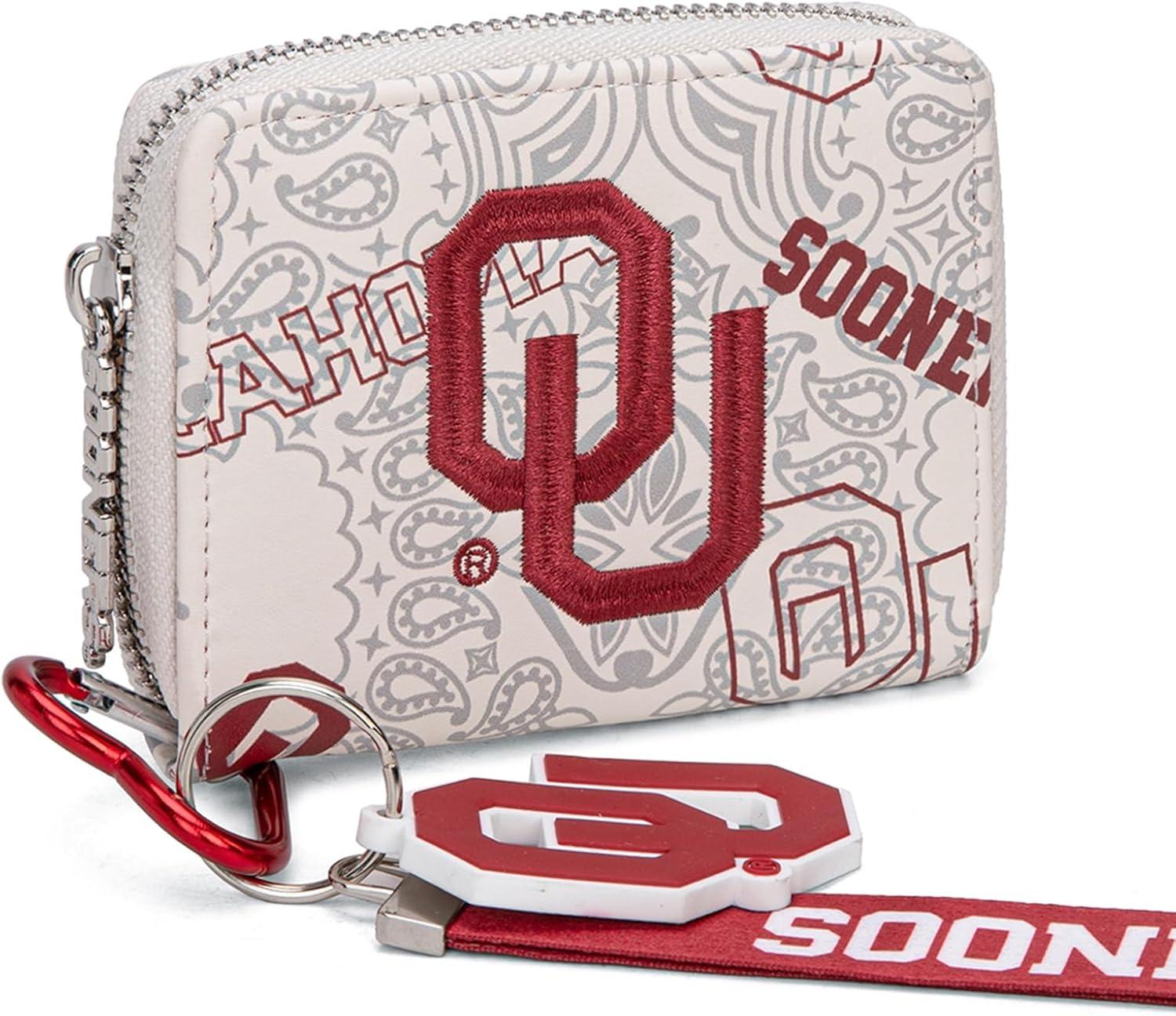 imageMontana West Oklahoma Sooners Clear Bag for Stadium Events Handbags for Sports FansSmall Wallet Bundle